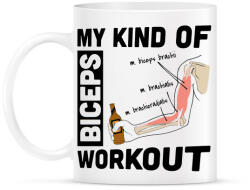 printfashion My Kind Of BICEPS Workout /w/ - Bögre - Fehér (789789)