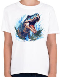 printfashion Jurassic wow - Gyerek póló - Fehér (14841711)