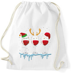 printfashion Karácsonyi Borozás - Sportzsák, Tornazsák - Fehér (4133348)
