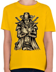 printfashion Fegyveres - Gyerek póló - Sárga (48121)
