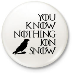 printfashion JON SNOW - Kitűző, hűtőmágnes - Fehér (3076918)