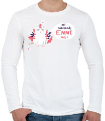 printfashion Macska - enni adj ! - Férfi hosszú ujjú póló - Fehér (4203747)