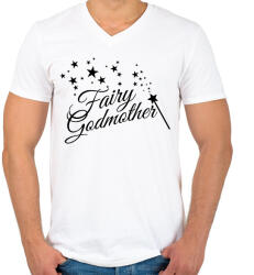 printfashion Fairy Godmother - Férfi V-nyakú póló - Fehér (16551738)