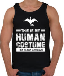 printfashion Igazából egy sárkány vagyok - Férfi atléta - Fekete (13737464)