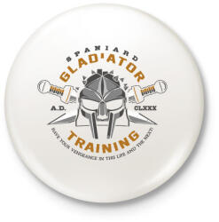 printfashion Gladiator Training - Kitűző, hűtőmágnes - Fehér (3077711)