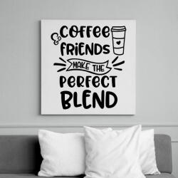 printfashion Coffee Friends - Vászonkép - Fehér (6630429)