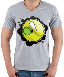 printfashion Angryball - Férfi V-nyakú póló - Sport szürke (849072)