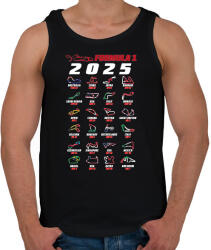 printfashion F1 2025 versenynaptár - Férfi atléta - Fekete (16851148)