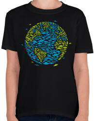 printfashion UFO Invázió - Gyerek póló - Fekete (391727)