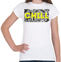 printfashion Sárga CHILL - Női póló - Fehér (13909534)