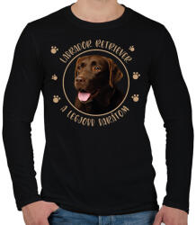 printfashion Labrador Retriever - Legjobb barát - Férfi hosszú ujjú póló - Fekete (7173367)