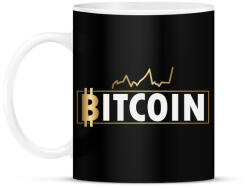 printfashion bitcoin 2 gold white - Bögre - Fekete (5330814)