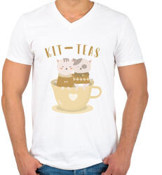 printfashion Kit-teas - Férfi V-nyakú póló - Fehér (7252211)