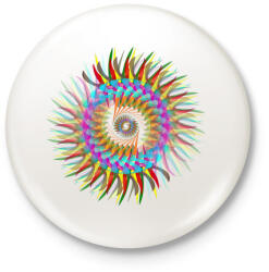 printfashion szúrós mandala - Kitűző, hűtőmágnes - Fehér (3090218)