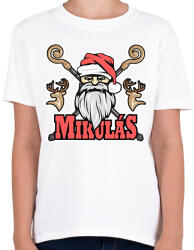 printfashion Pálcás Mikulás - Gyerek póló - Fehér (14562293)