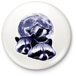 printfashion Mosómedvék - Kitűző, hűtőmágnes - Fehér (13009464)