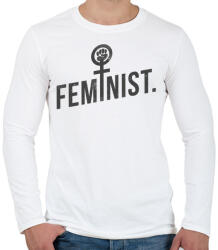 printfashion Feminista - Férfi hosszú ujjú póló - Fehér (1149050)