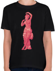 printfashion Női szobor - Gyerek póló - Fekete (6729272)