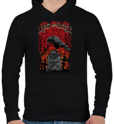 printfashion Az éjszaka ura - Férfi kapucnis pulóver - Fekete (185377)