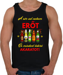 printfashion a sör ad nekem erőt - Férfi atléta - Fekete (2637628)