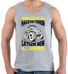 printfashion Munkám után haszon terem, látszik nem a . . . verem. - Férfi atléta - Sport szürke (16717913)