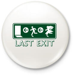 printfashion last-exit - Kitűző, hűtőmágnes - Fehér (3076713)