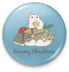 printfashion Hammy Christmas - Kitűző, hűtőmágnes - Világoskék (14525313)