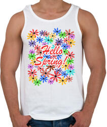 printfashion Hello Spring - Férfi atléta - Fehér (2388321)