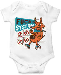printfashion Fuck The System - Baba Body - Fehér (4216293)
