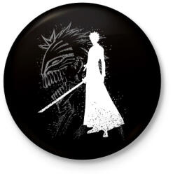 printfashion Bleach anime - Kitűző, hűtőmágnes - Fekete (3099660)