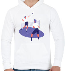 printfashion Tollas - Férfi kapucnis pulóver - Fehér (6350767)