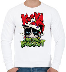 printfashion Grumpy karácsony - Férfi pulóver - Fehér (14831329)