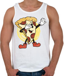 printfashion Pizza dab - Férfi atléta - Fehér (14123168)