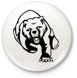 printfashion Medve - Kitűző, hűtőmágnes - Fehér (5025894)