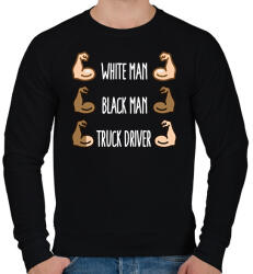printfashion White Man, Black Man - Férfi pulóver - Fekete (1662879)
