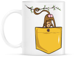 printfashion ZSEB-Majom fenék - Bögre - Fehér (789068)