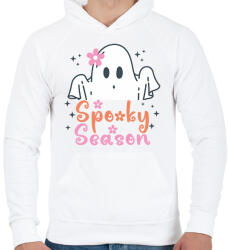 printfashion Spooky season - Férfi kapucnis pulóver - Fehér (16409783)