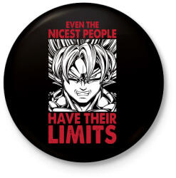 printfashion Super Saiyan Son Goku - Kitűző, hűtőmágnes - Fekete (3093574)