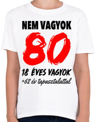 printfashion Nem vagyok 80! - Gyerek póló - Fehér (993990)
