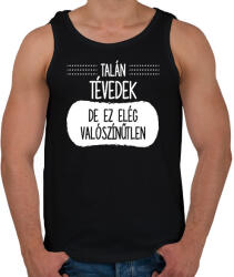 printfashion Talán tévedek - Férfi atléta - Fekete (7519115)