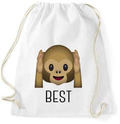 printfashion 3 majom - best - Sportzsák, Tornazsák - Fehér (1788575)
