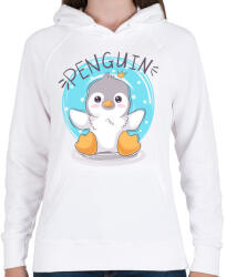printfashion Kis pingvin - Női kapucnis pulóver - Fehér (4744804)