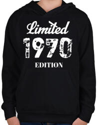 printfashion 1970 - Gyerek kapucnis pulóver - Fekete (4553542)