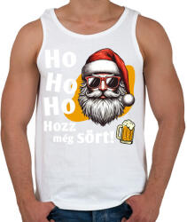 printfashion Vicces sörözős mikulás - Férfi atléta - Fehér (15177161)