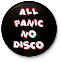printfashion All panic no disco - Kitűző, hűtőmágnes - Fekete (12423132)