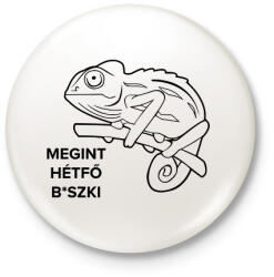printfashion Megint hétfő - Kitűző, hűtőmágnes - Fehér (5381673)