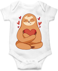 printfashion Lajhár szívvel - Baba Body - Fehér (13967310)