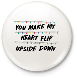 printfashion Upside down heart - Kitűző, hűtőmágnes - Fehér (11698546)