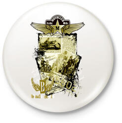 printfashion MOTOCLUB - Kitűző, hűtőmágnes - Fehér (3075225)