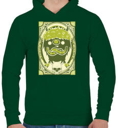printfashion Viking gnóm - Férfi kapucnis pulóver - Sötétzöld (33542)